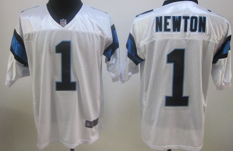 Nike Carolina Panthers #1 Cam Newton White Elite Jersey