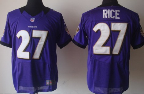 Nike Baltimore Ravens #27 Ray Rice Purple Elite Jersey