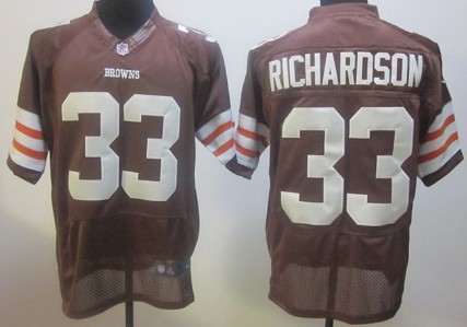 Nike Cleveland Browns #33 Trent Richardson Brown Elite Jersey