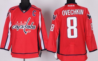 Washington Capitals #8 Alex Ovechkin Red Jersey