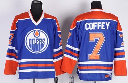 Edmonton Oilers #7 Paul Coffey Royal Blue Throwback CCM Jersey