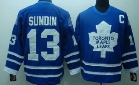 Toronto Maple Leafs #13 Mats Sundin Blue Throwback CCM Jersey