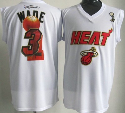 Miami Heat #3 Dwyane Wade 2012 NBA Champions White Jersey