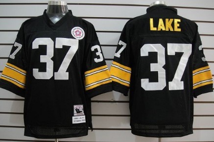 Pittsburgh Steelers #37 Carnell Lake Black Throwback Jersey