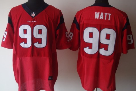Nike Houston Texans #99 J.J. Watt Red Elite Jersey
