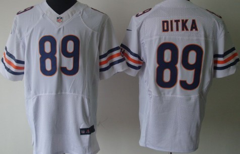 Nike Chicago Bears #89 Mike Ditka White Elite Jersey