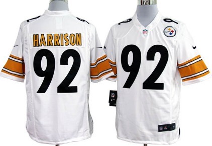 Nike Pittsburgh Steelers #92 James Harrison White Game Jersey