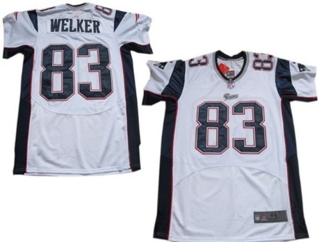 Nike New England Patriots #83 Wes Welker White Elite Jersey