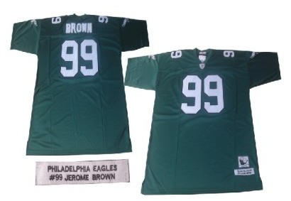 Philadelphia Eagles #99 Jerome Brown Dark Green Throwback Jersey