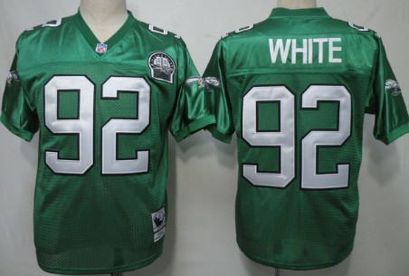 Philadelphia Eagles #92 Reggie White Light Green Throwback 99TH Jersey