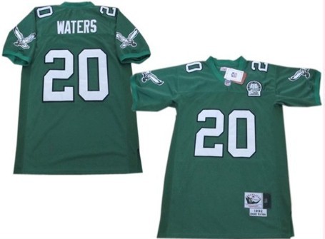 Philadelphia Eagles #20 Andre Waters Light Green Throwback 99TH Jersey