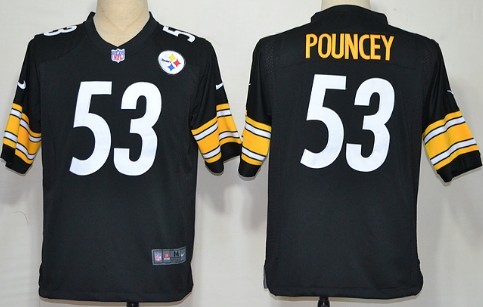 Nike Pittsburgh Steelers #53 Maurkice Pouncey Black Game Jersey
