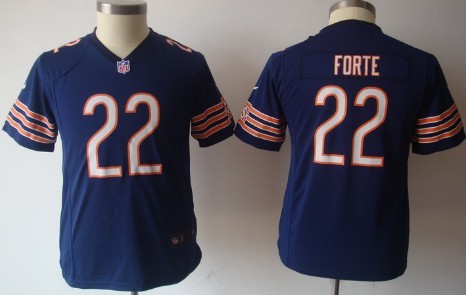Nike Chicago Bears #22 Matt Forte Blue Game Kids Jersey