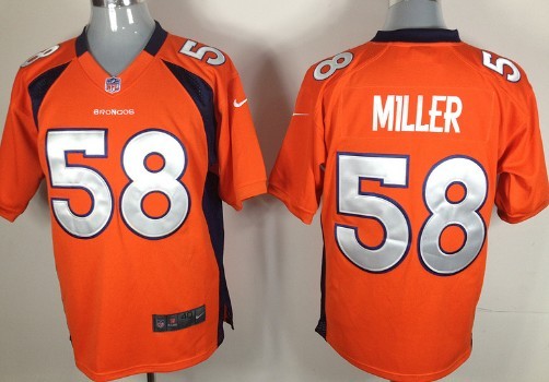 Nike Denver Broncos #58 Von Miller Orange Game Jersey