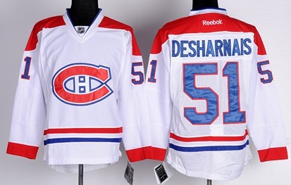 Montreal Canadiens #51 David Desharnais White Jersey