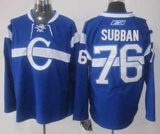Montreal Canadiens #76 P.K. Subban Blue Jersey