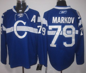 Montreal Canadiens #79 Andrei Markov Blue Jersey