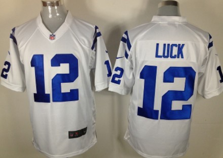 Nike Indianapolis Colts #12 Andrew Luck White Game Jersey