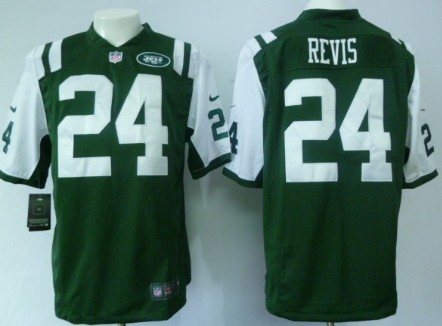 Nike New York Jets #24 Darrelle Revis Green Game Jersey