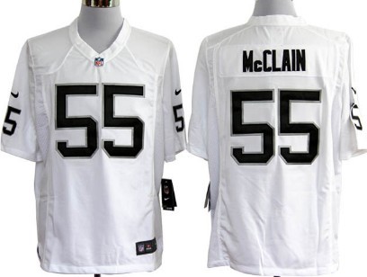 Nike Oakland Raiders #55 Rolando McClain White Game Jersey