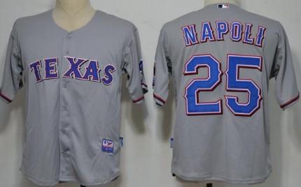 Texas Rangers #25 Mike Napoli Gary Jersey