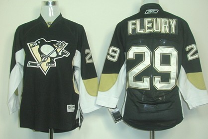 Pittsburgh Penguins #29 Marc-Andre Fleury Black Kids Jersey