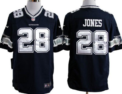 Nike Dallas Cowboys #28 Felix Jones Blue Game Jersey