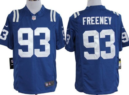 Nike Indianapolis Colts #93 Dwight Freeney Blue Game Jersey
