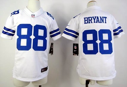 Nike Dallas Cowboys #88 Dez Bryant White Game Kids Jersey