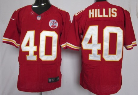 Nike Kansas City Chiefs #40 Peyton Hillis Red Elite Jersey