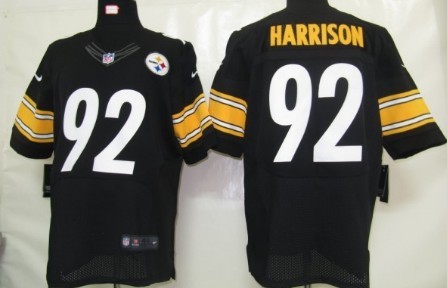 Nike Pittsburgh Steelers #92 James Harriosn Black Elite Jersey