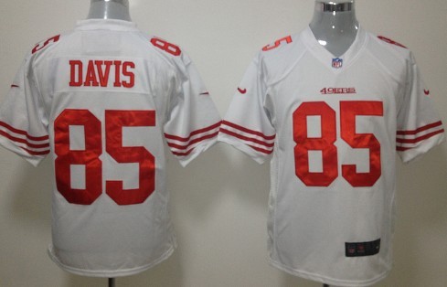 Nike San Francisco 49ers #85 Vernon Davis White Game Jersey