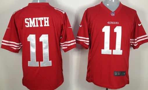 Nike San Francisco 49ers #11 Alex Smith Red Game Jersey