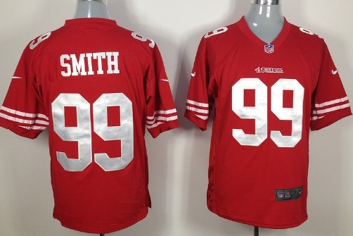 Nike San Francisco 49ers #99 Aldon Smith Red Game Jersey