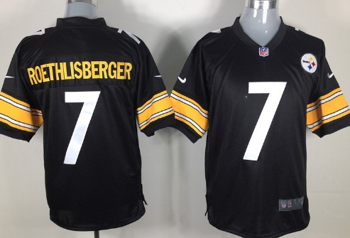Nike Pittsburgh Steelers #7 Ben Roethlisberger Black Game Jersey