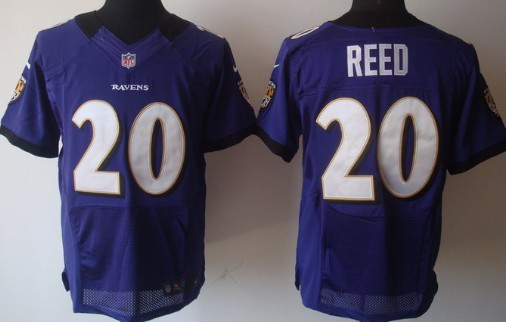 Nike Baltimore Ravens #20 Rd Reed Purple Elite Jersey