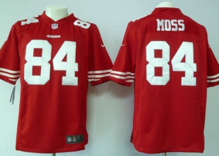 Nike San Francisco 49ers #84 Randy Moss Red Game Jersey