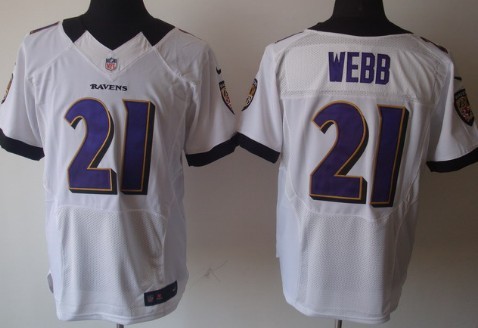 Nike Baltimore Ravens #21 Lardarius Webb White Elite Jersey