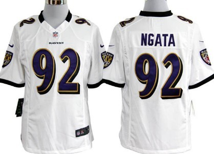 Nike Baltimore Ravens #92 Haloti Ngata White Game Jersey