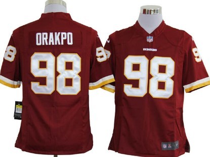 Nike Washington Redskins #98 Brian Orakpo Red Game Jersey