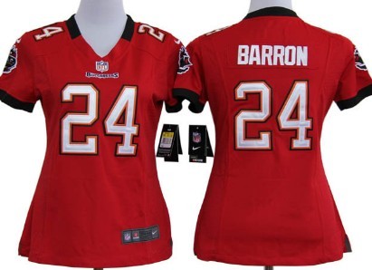 Nike Tampa Bay Buccaneers #24 Mark Barron Red Game Womens Jersey
