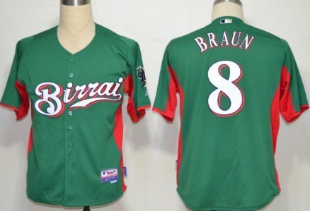 Milwaukee Brewers #8 Ryan Braun 2012 Green Jersey