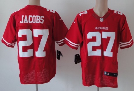 Nike San Francisco 49ers #27 Brandon Jacobs Red Elite Jersey