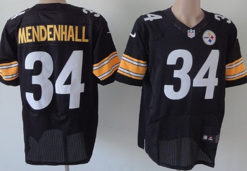 Nike Pittsburgh Steelers #34 Rashard Mendenhall Black Elite Jersey