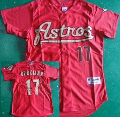 Houston Astros #17 Lance Berkman Red Jersey