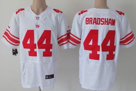 Nike New York Giants #44 Ahmad Bradshaw White Elite Jersey