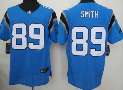 Nike Carolina Panthers #89 Steve Smith Light Blue Elite Jersey