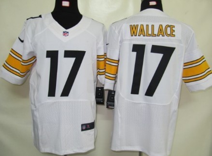 Nike Pittsburgh Steelers #17 Mike Wallace White Elite Jersey