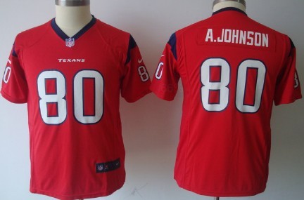 Nike Houston Texans #80 Andre Johnson Red Game Kids Jersey