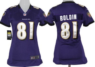 Nike Baltimore Ravens #81 Anquan Boldin Purple Game Womens Jersey